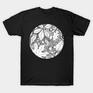 Inktober Autumn Leaves T-Shirt